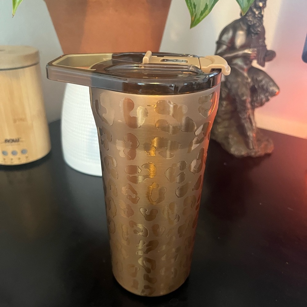 Brumate Pour Over Coffee Tumbler - gold copper leopard